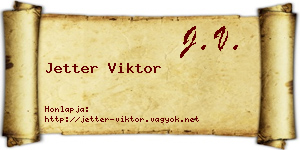 Jetter Viktor névjegykártya